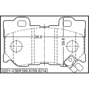 Kit de plaquettes de frein arrière FEBEST 0201-V36R pour INFINITI, NISSAN D4060-1EA00 FEBEST