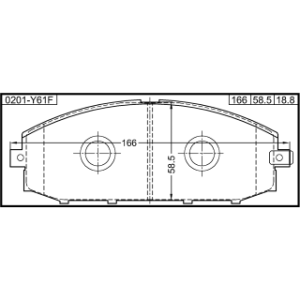 Kit de plaquettes de frein avant FEBEST 0201-Y61F pour NISSAN PATROL FEBEST