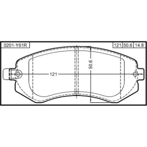 Kit de plaquettes de frein arrière FEBEST 0201-Y61R pour NISSAN 41060-0M890 FEBEST