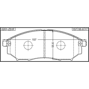 Kit de plaquettes de frein avant FEBEST 0201-Z51F pour NISSAN et plus encore... FEBEST