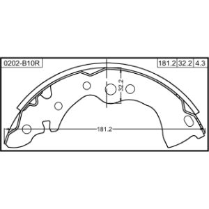 Kit de mâchoires de frein arrière FEBEST - Kit 0202-B10R pour NISSAN ALMERA FEBEST