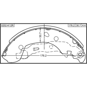Kit de mâchoires de frein arrière - Kit FEBEST 0202-K12R pour RENAULT, NISSAN 44060-AX625 FEBEST