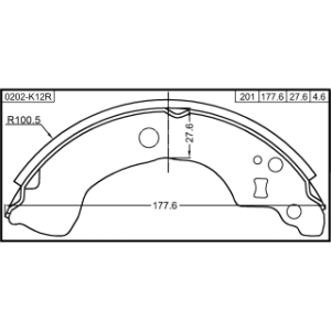Kit de mâchoires de frein arrière FEBEST 0202-N16R pour NISSAN 44060-4Z025 FEBEST