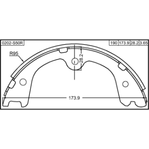 Kit de mâchoires de frein arrière FEBEST 0202-S50R pour NISSAN, INFINITI 4060WL06A FEBEST