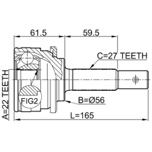 Joint homocinétique extérieur FEBEST 0210-051 pour NISSAN PRAIRIE, PRIMERA FEBEST