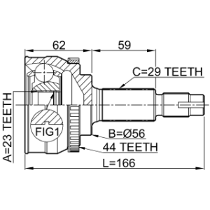 Joint homocinétique extérieur FEBEST 0210-072A44 pour NISSAN MAXIMA, CEFIRO FEBEST