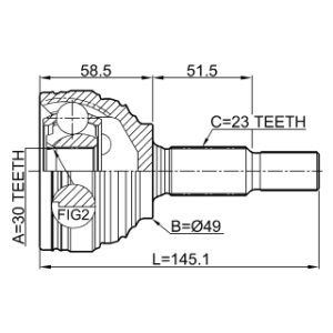 Joint homocinétique extérieur FEBEST 0210-G15RA pour RENAULT, DACIA, NISSAN 391010167R FEBEST