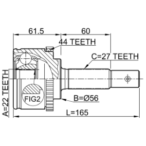 Joint homocinétique extérieur FEBEST 0210-P11A44 pour NISSAN PRIMERA FEBEST