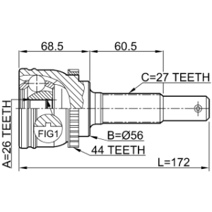 Joint homocinétique extérieur FEBEST 0210-P12YDA44 pour NISSAN PRIMERA FEBEST