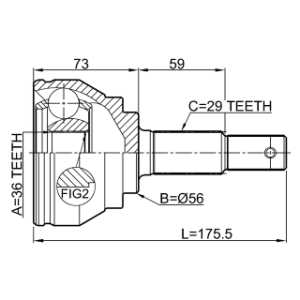 Joint homocinétique extérieur FEBEST 0210-V42 pour NISSAN QUEST OE 39100-CK005 FEBEST