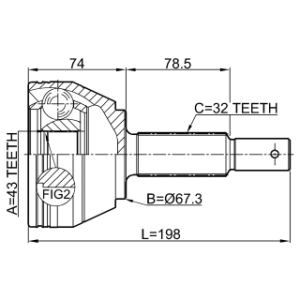 Joint homocinétique extérieur FEBEST 0210-Y62 pour NISSAN PATROL, ARMADA FEBEST