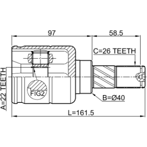 Joint homocinétique intérieur FEBEST 0211-E11MT16 pour NISSAN 39204-BC525 FEBEST