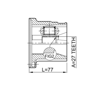 Joint homocinétique intérieur gauche FEBEST 0211-FX35LH pour NISSAN, INFINITI 39711-64E00 FEBEST