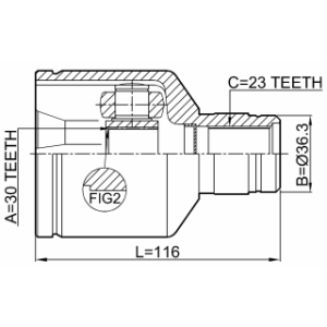 Joint homocinétique intérieur droit FEBEST 0211-G15RAMTRH pour DACIA et autres... FEBEST