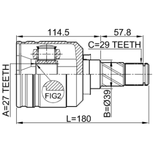 Joint homocinétique intérieur gauche FEBEST 0211-J31LH pour NISSAN, INFINITI 39101-2Y975 FEBEST