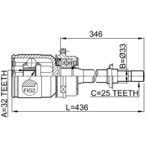 Joint homocinétique intérieur droit FEBEST 0211-SR20RH pour NISSAN PRIMERA FEBEST
