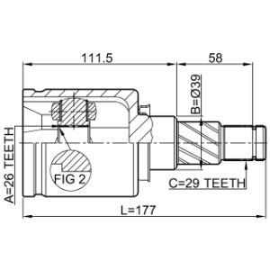 Joint homocinétique intérieur gauche FEBEST 0211-T30LH pour NISSAN 39101-8H315 FEBEST