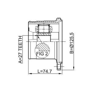 Joint homocinétique intérieur FEBEST 0211-WD21 pour NISSAN, INFINITI 39711-31G00 FEBEST
