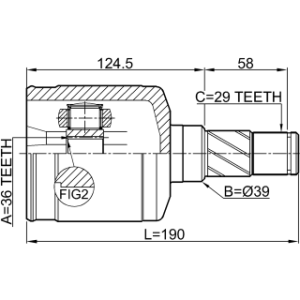 Joint homocinétique intérieur gauche FEBEST 0211-Z50LH pour NISSAN MURANO FEBEST