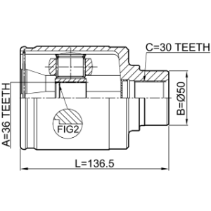 Joint homocinétique intérieur droit FEBEST 0211-Z50RH pour NISSAN MURANO FEBEST