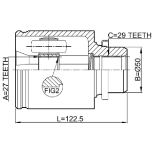 Joint homocinétique intérieur droit FEBEST 0211-Z51RH pour NISSAN MURANO, ELGRAND FEBEST
