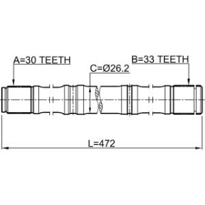 Demi-arbre de transmission gauche FEBEST 0212-HR16D pour NISSAN QASHQAI FEBEST