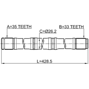 Demi-arbre de transmission gauche FEBEST 0212-MR20CVT4WD pour NISSAN QASHQAI, X-TRAIL FEBEST