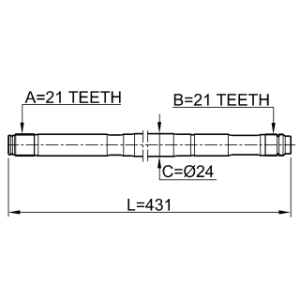 Demi-arbre de transmission gauche FEBEST 0212-QG15LH pour NISSAN 39101-BM560 FEBEST