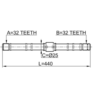 Demi-arbre de transmission droit FEBEST 0212-SR20RH pour NISSAN PRIMERA FEBEST