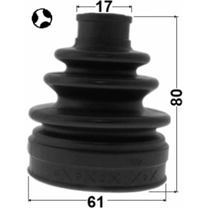 Kit de soufflet de joint homocinétique intérieur FEBEST 0215-T31RT pour NISSAN, INFINITI 39600-1AA0B FEBEST