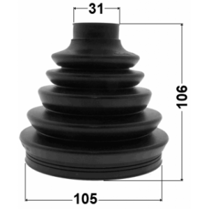 Kit de soufflet de joint homocinétique extérieur FEBEST 0217P-R51R pour LAND ROVER, NISSAN 39600-EB310 FEBEST