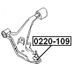 Rotule de bras inférieur avant FEBEST 0220-109 pour NISSAN 54500-39U00 FEBEST