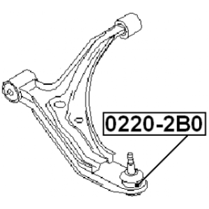Rotule de bras inférieur avant FEBEST 0220-2B0 pour NISSAN CUBE, MICRA FEBEST