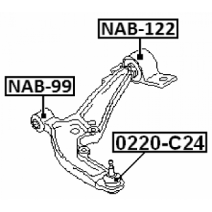Rotule de bras inférieur avant FEBEST 0220-C24 pour NISSAN SERENA FEBEST