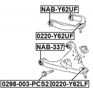 Rotule de bras inférieur avant FEBEST 0220-Y62LF pour NISSAN PATROL, ARMADA FEBEST