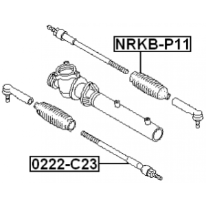 Biellette de direction FEBEST 0222-C23 pour NISSAN 48521-0C000 FEBEST