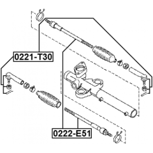 Biellette de direction FEBEST 0222-E51 pour NISSAN ELGRAND FEBEST