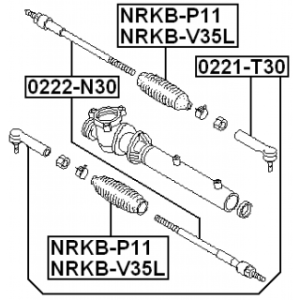 Biellette de direction FEBEST 0222-N30 pour NISSAN 48521-5V025 FEBEST