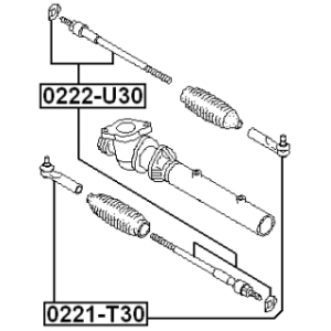 Biellette de direction FEBEST 0222-U30 pour NISSAN BASSARA, PRESAGE FEBEST