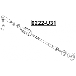 Biellette de direction FEBEST 0222-U31 pour NISSAN PRESAGE, TEANA FEBEST
