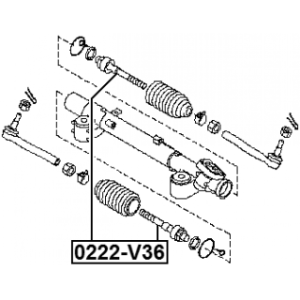 Biellette de direction FEBEST 0222-V36 pour INFINITI, NISSAN G, SKYLINE FEBEST