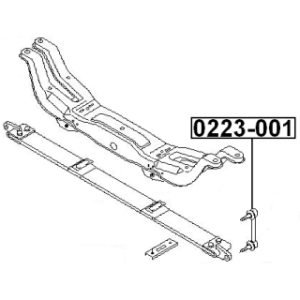 Biellette de barre stabilisatrice arrière FEBEST 0223-001 pour NISSAN 55061-0C700 FEBEST