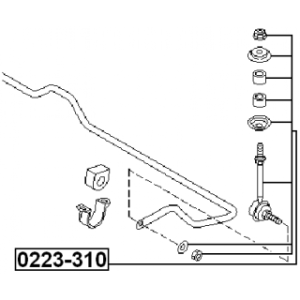 Biellette de barre stabilisatrice avant FEBEST 0223-310 pour NISSAN PRIMERA FEBEST