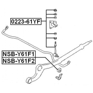 Biellette de barre stabilisatrice avant FEBEST 0223-61YF pour TOYOTA et plus encore... FEBEST