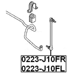 Biellette de barre stabilisatrice avant gauche FEBEST 0223-J10FL pour NISSAN et plus encore... FEBEST