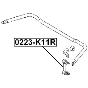 Biellette de barre stabilisatrice arrière FEBEST 0223-K11R pour SUZUKI, MAZDA, NISSAN GA2B-28-170 FEBEST