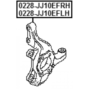 Fusée de direction droite FEBEST 0228-JJ10EFRH pour NISSAN, RENAULT 40014-JD000 FEBEST