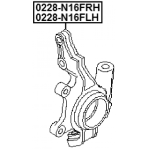 Fusée de direction gauche FEBEST 0228-N16FLH pour NISSAN 40015-4M400 FEBEST