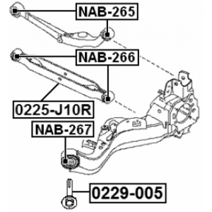 Boulon excentrique de réglage de carrossage FEBEST 0229-005 pour NISSAN, RENAULT FEBEST