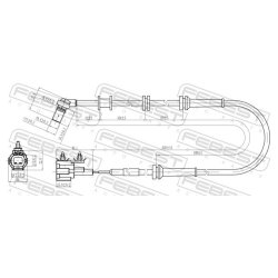Abs Wheel Speed Sensor FEBEST 02606-009 OE Ref 47910EA005 FEBEST